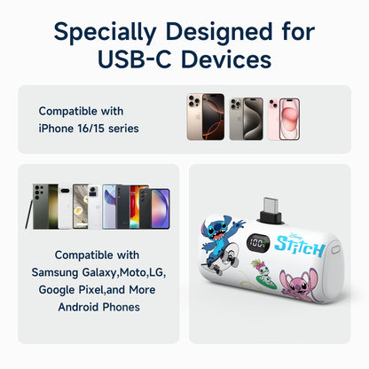 Disney Compact 5000mAh Power Bank with USB-C Connector