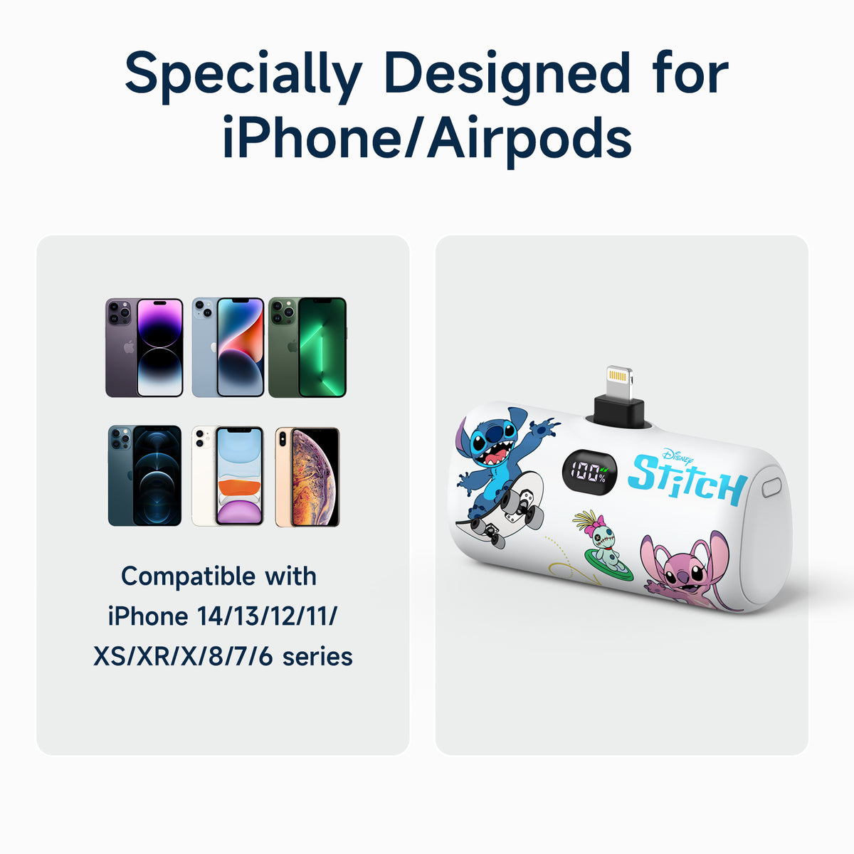 Disney Compact 5000mAh Power Bank with Lightning Connector