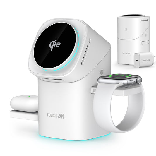 Tough On MagPro Qi2 3-in-1 Wireless Charger for Apple iPhone Watch AirPods