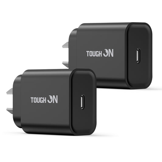 2 Pack Tough On Wall Charger 30W USB C Charge PD 3.0