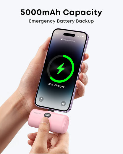 Test Tough On Mini Portable Charger 5000mAh Power Bank PD Fast Charging for iPhone