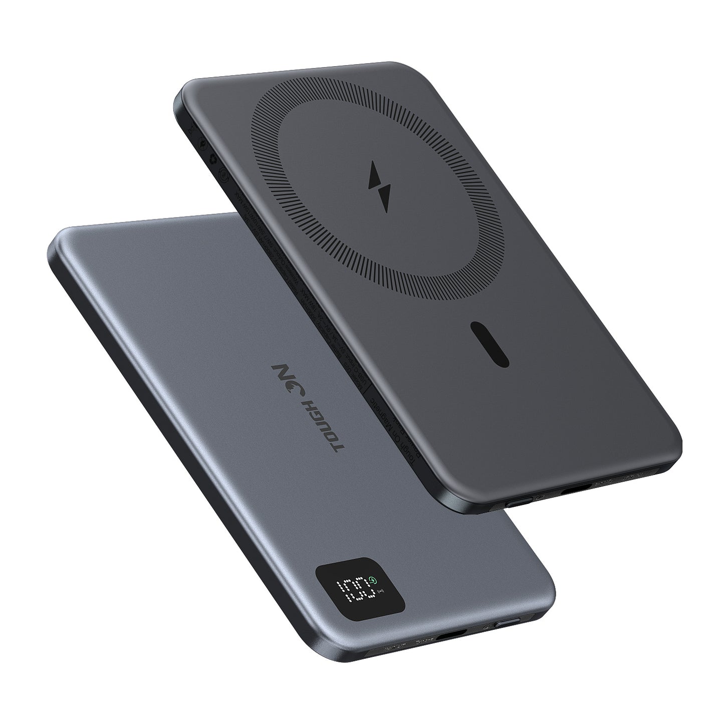 2 Pack Tough On 5000mAh Ultra Slim Magnetic Power Bank