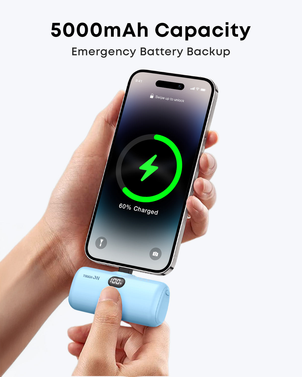 Test Tough On Mini Portable Charger 5000mAh Power Bank PD Fast Charging for iPhone