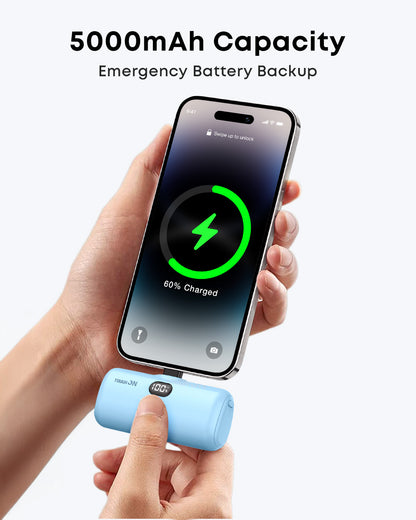Test Tough On Mini Portable Charger 5000mAh Power Bank PD Fast Charging for iPhone