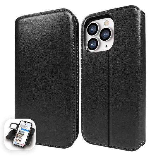 Tough On iPhone 16 Pro Case Magnetic Fine Detachable Leather