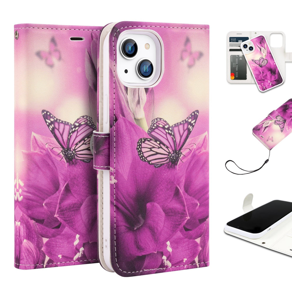 Tough On iPhone 16e / iPhone 15 Case Magnetic Detachable Leather