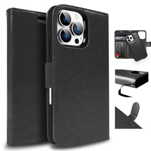 Tough On iPhone 16 Pro Max Case Magnetic Detachable Leather