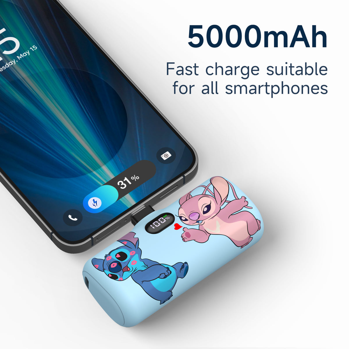 Disney Compact 5000mAh Power Bank with USB-C Connector