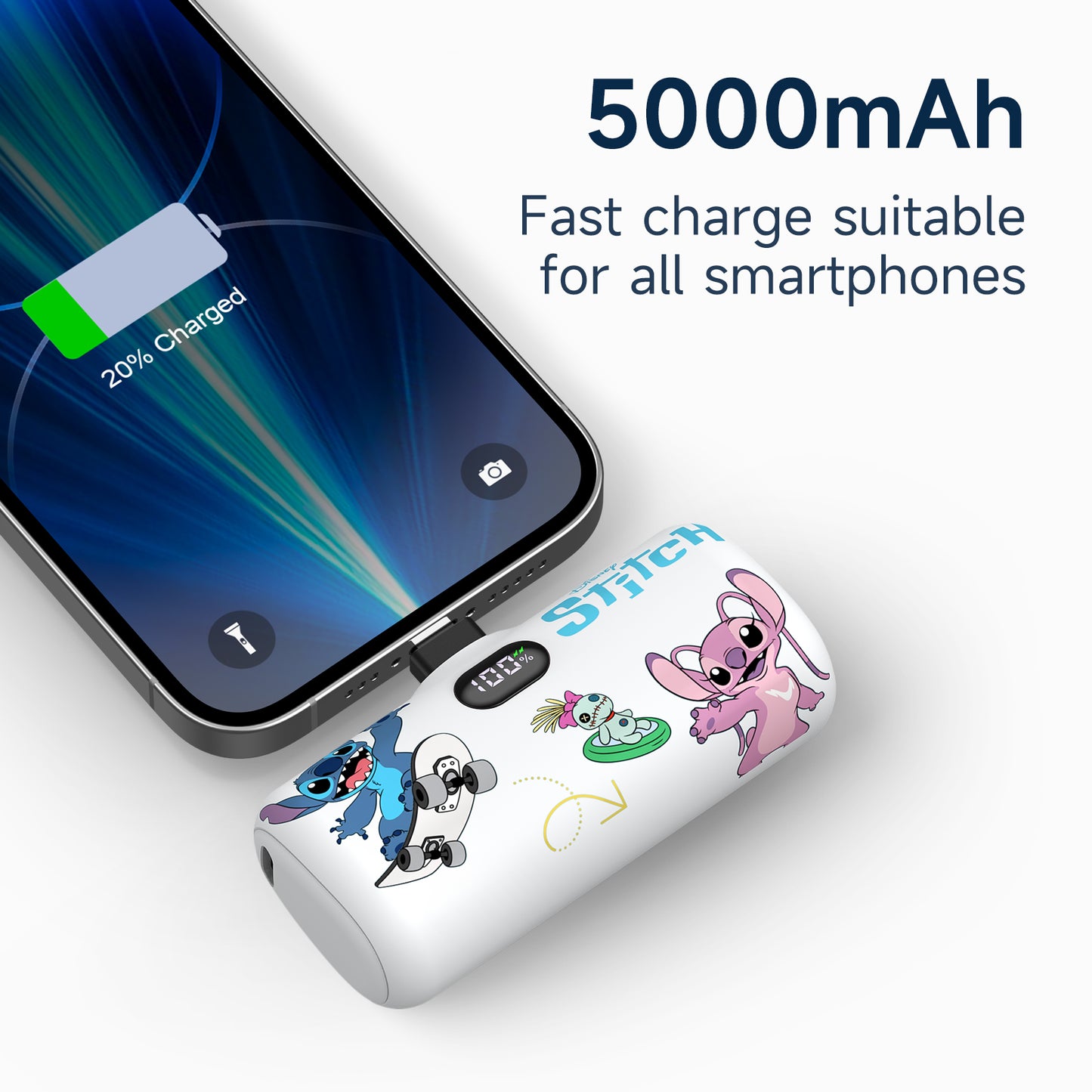 Disney Compact 5000mAh Power Bank with Lightning Connector