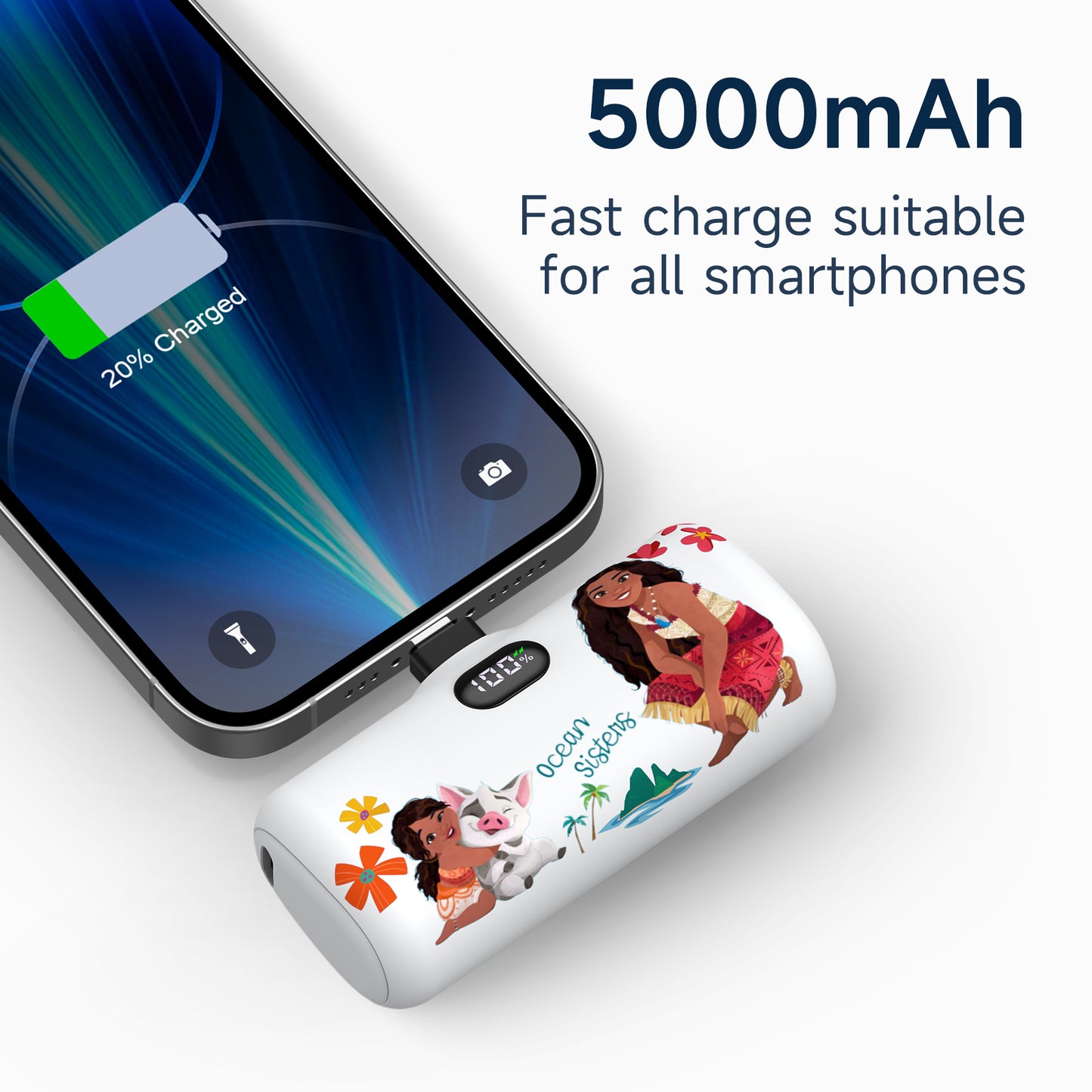 Disney Compact 5000mAh Power Bank with Lightning Connector