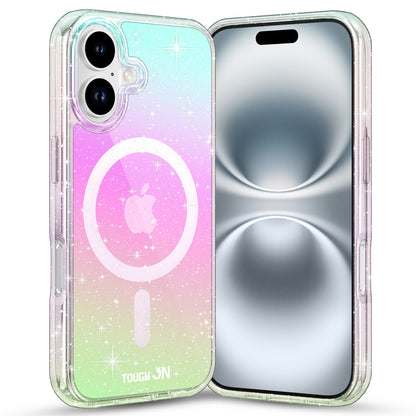 Tough On No Yellow Glitter Iridescent Case with MagSafe for iPhone