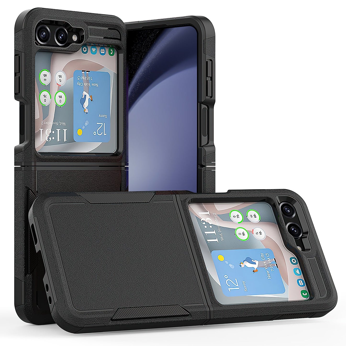 Tough On Samsung Galaxy Z Flip6 Case Tough Armor Black