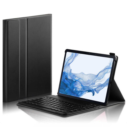 Tough On Samsung Galaxy Tab S8 Ultra Bluetooth Keyboard Cover Leather Case Black