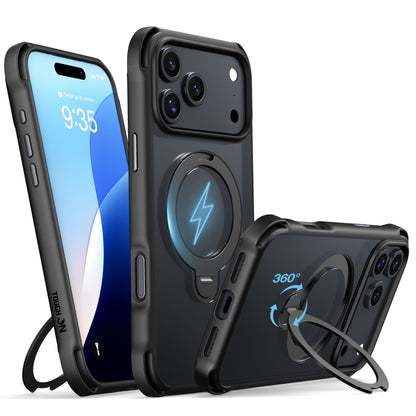 Tough On Armour Case with Ring Holder Stand MagSafe Compatible for iPhone 17 Series