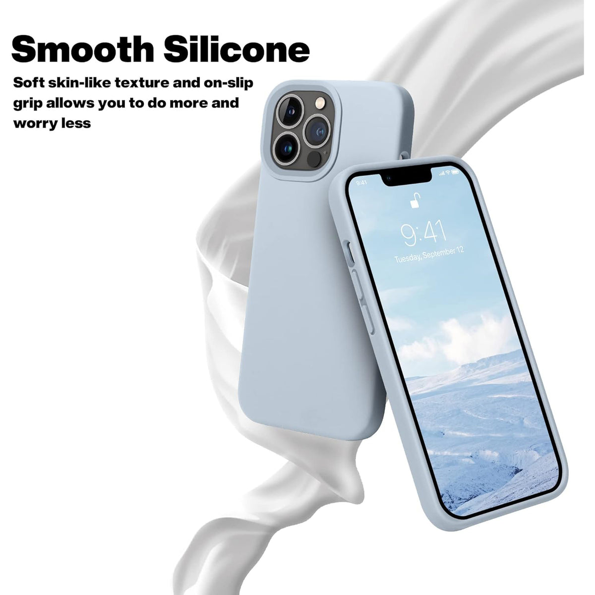 Tough On iPhone 12 Pro Max Case Strong Liquid Silicone Case Black