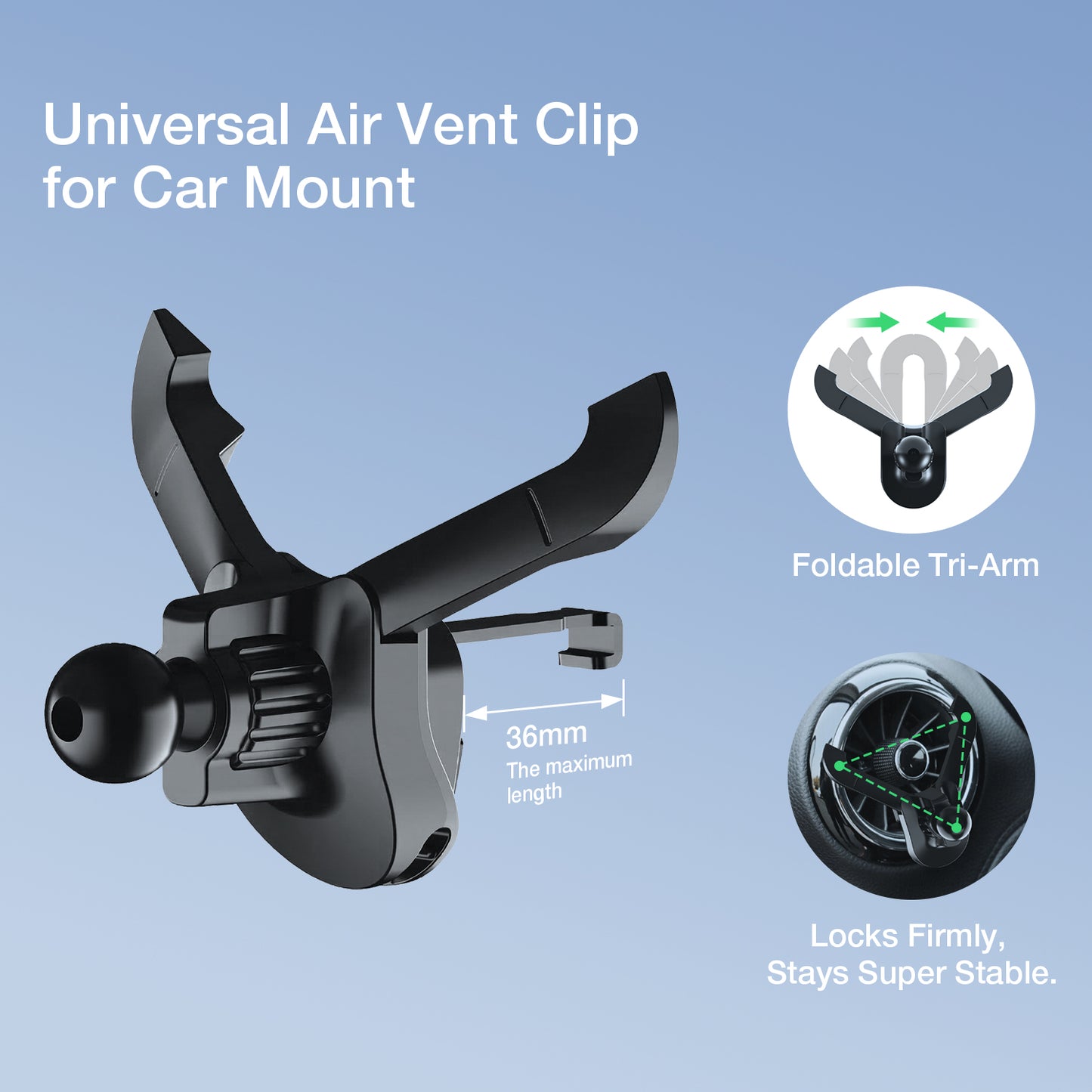Tough On Universal Car Mount Base with Ball Joint