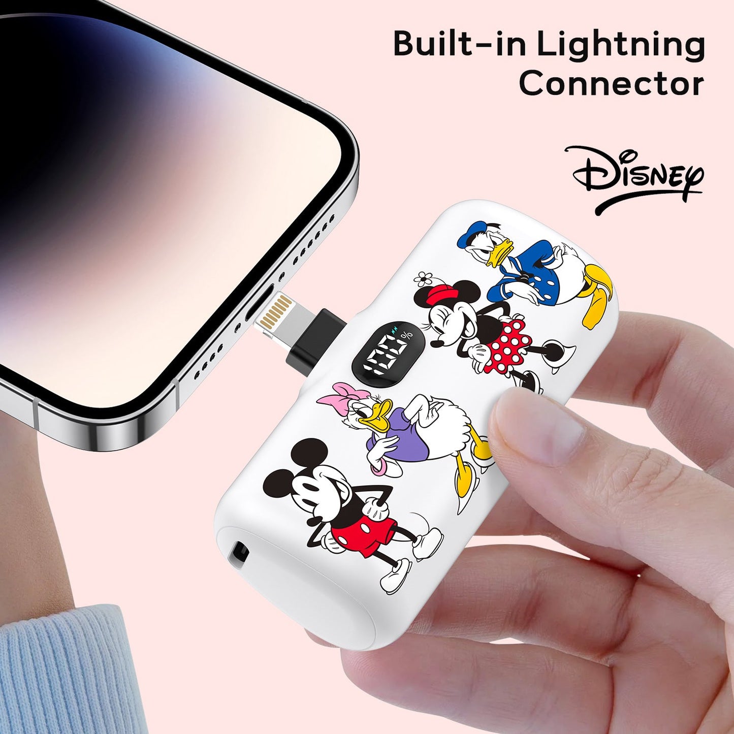 Disney Compact 5000mAh Power Bank with Lightning Connector