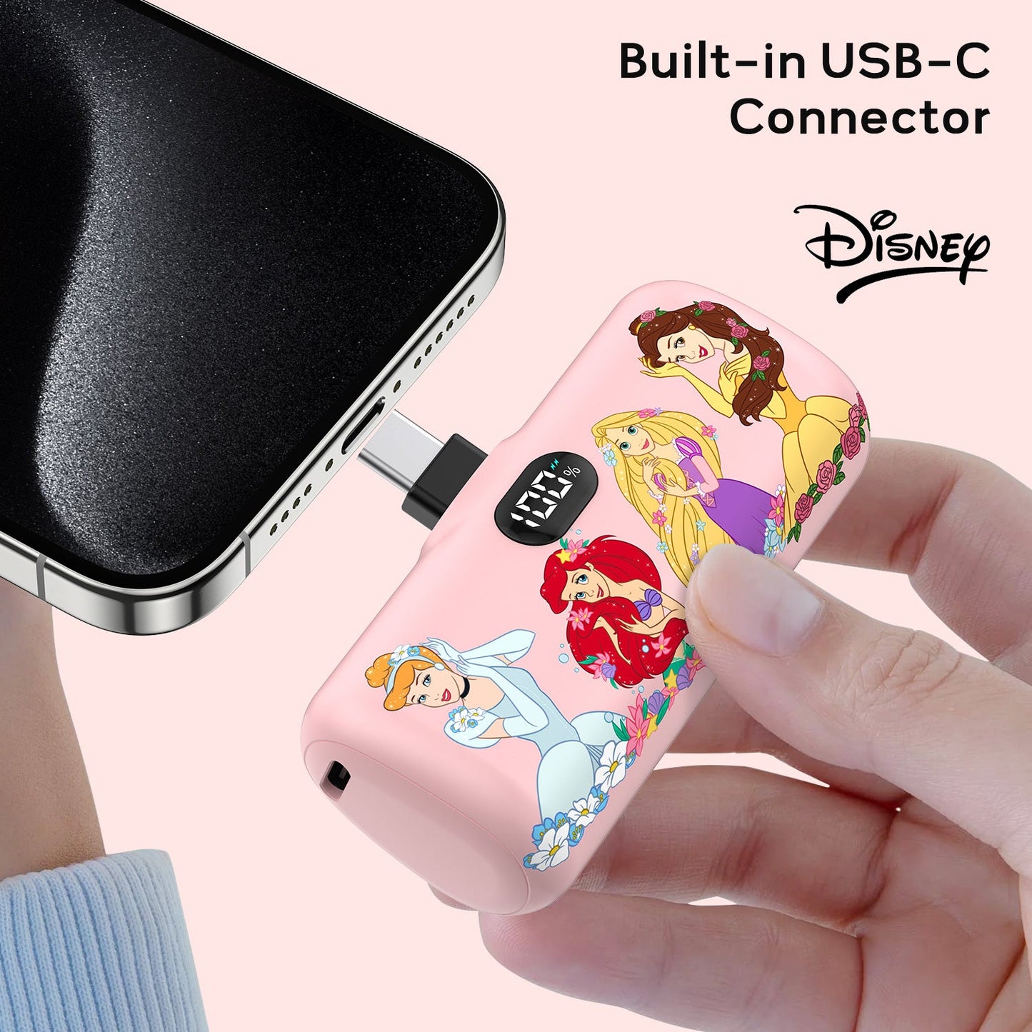 Disney Compact 5000mAh Power Bank with USB-C Connector