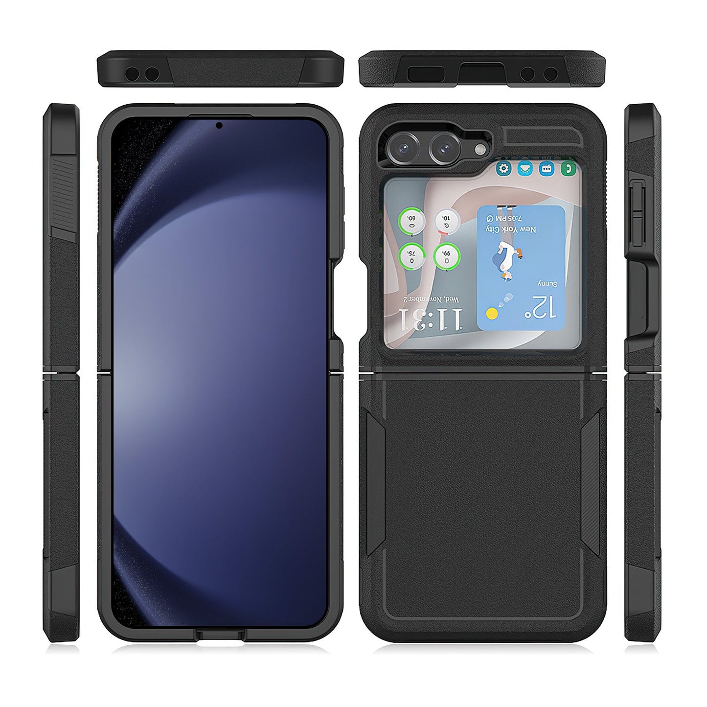 Tough On Samsung Galaxy Z Flip6 Case Tough Armor Black