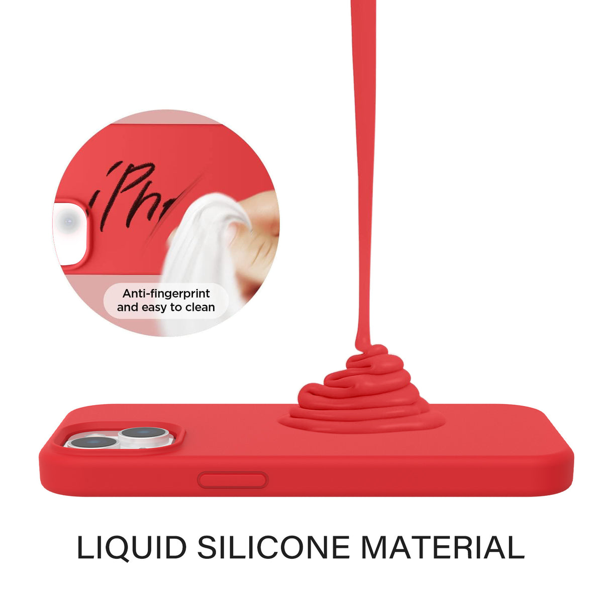 Tough On iPhone 16e / iPhone 15 Strong Liquid Silicone Case with Magsafe