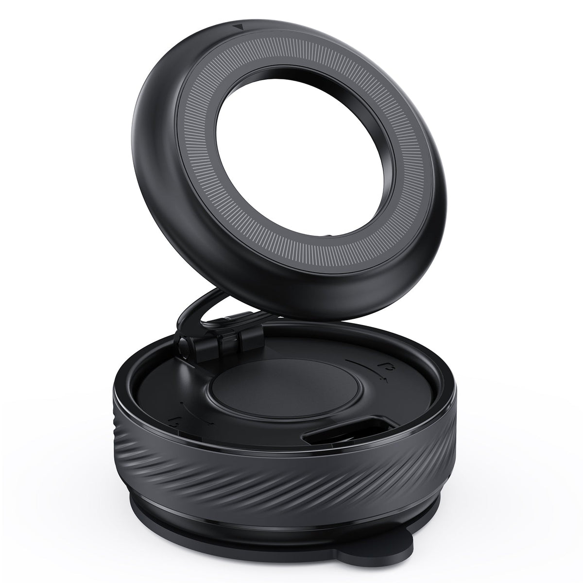 360° Adjustable Car Mount Magnetic Phone Holder with Vacuum Suction Black