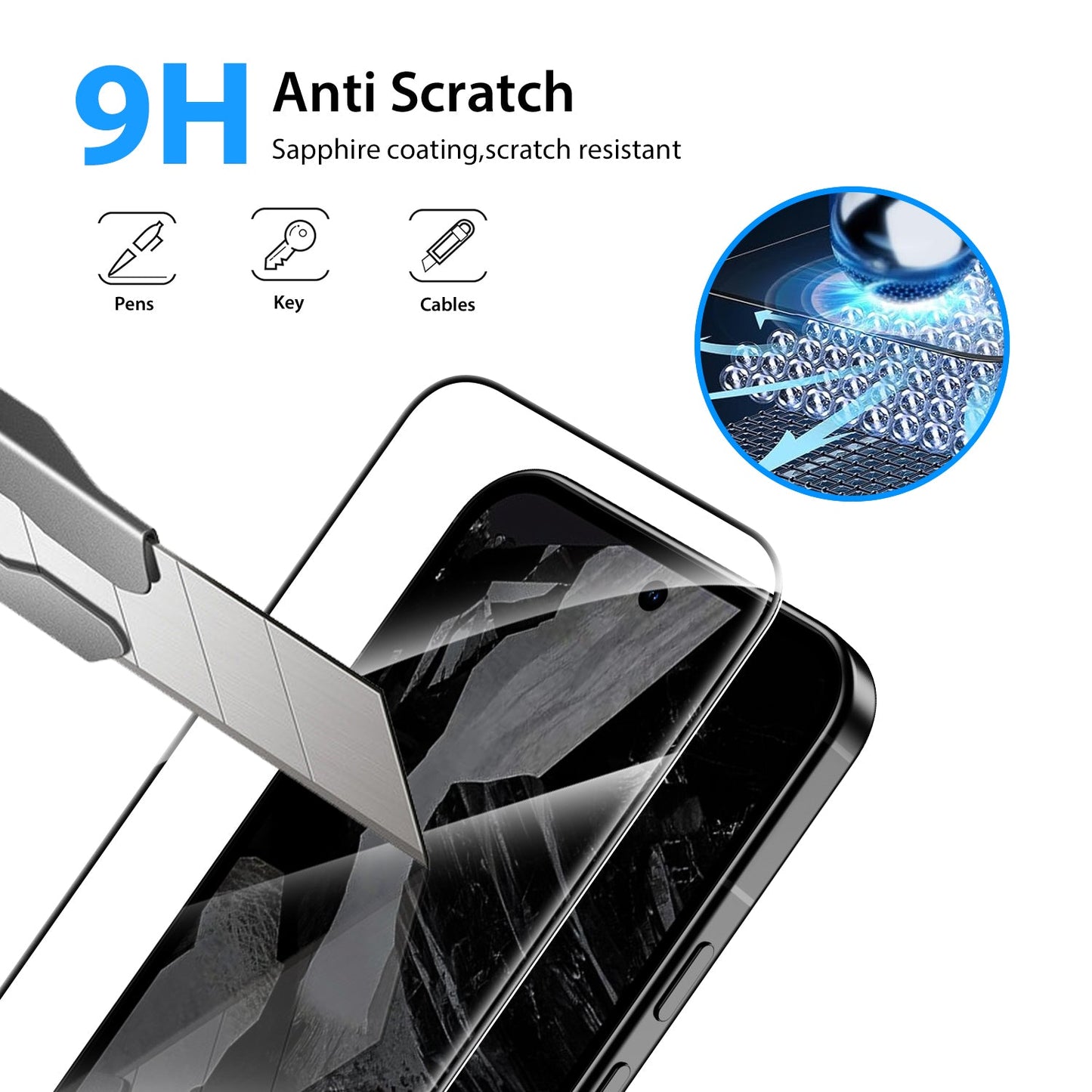 Tough On Google Pixel 9 Tempered Glass Screen Protector