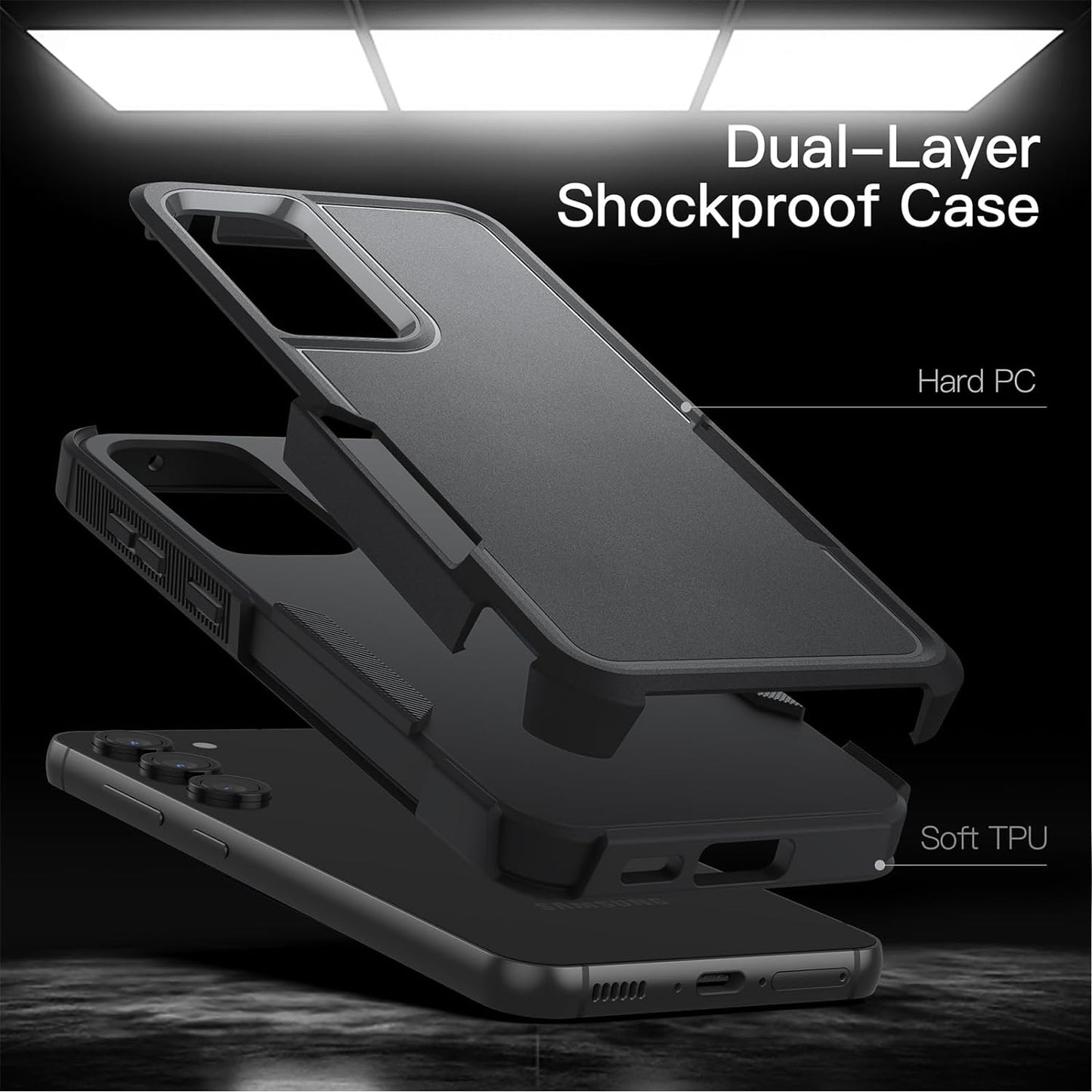 Tough On Samsung Galaxy S23 FE 5G Case Tough Armor Black