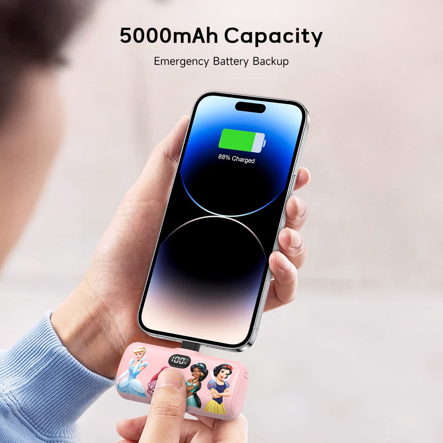 Disney Compact 5000mAh Power Bank with Lightning Connector