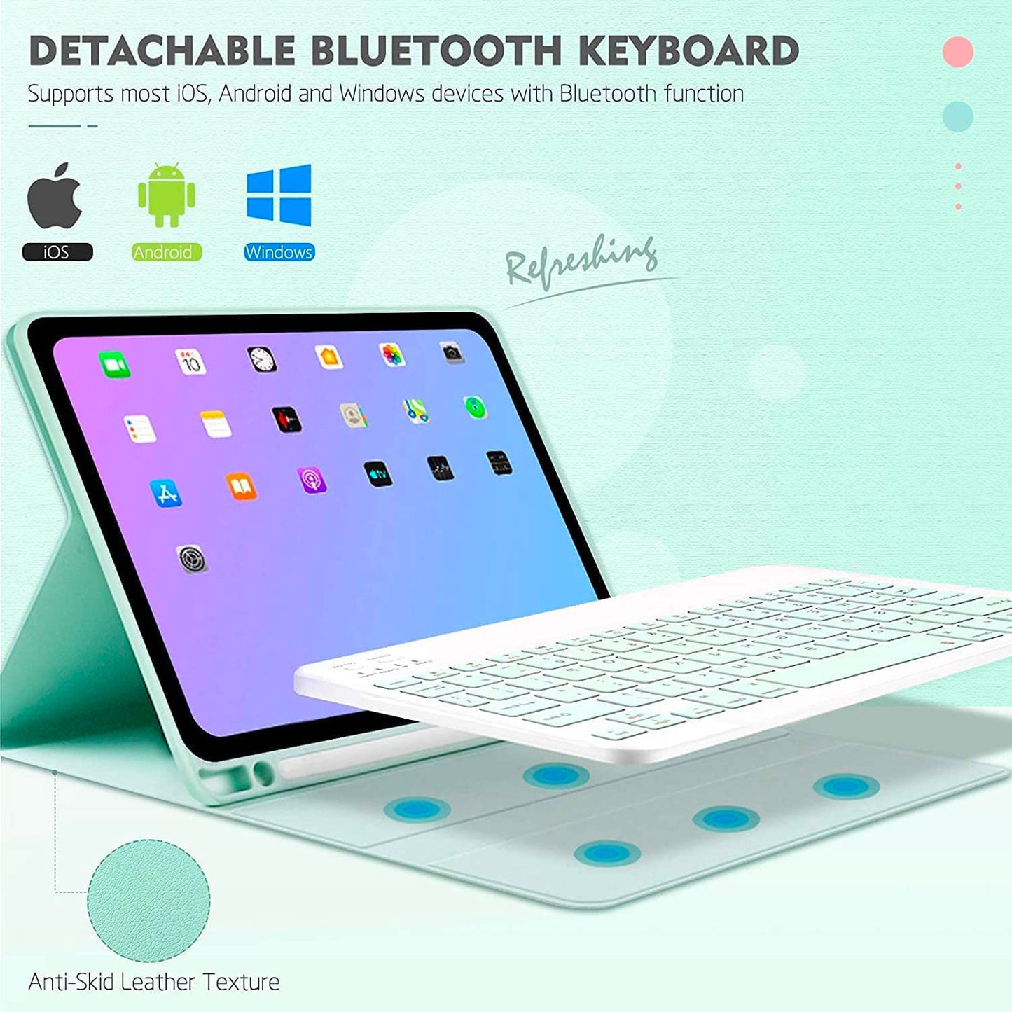 Tough On iPad Air 4 / Air 5 10.9" Wireless Bluetooth Keyboard Smart Cover