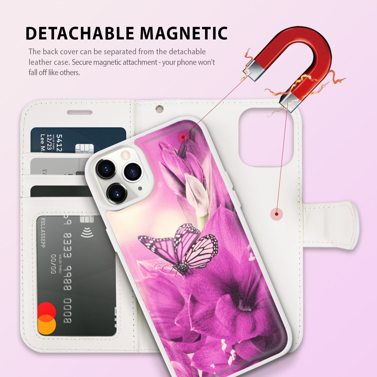 Tough On iPhone 16 Pro Case Magnetic Detachable Leather