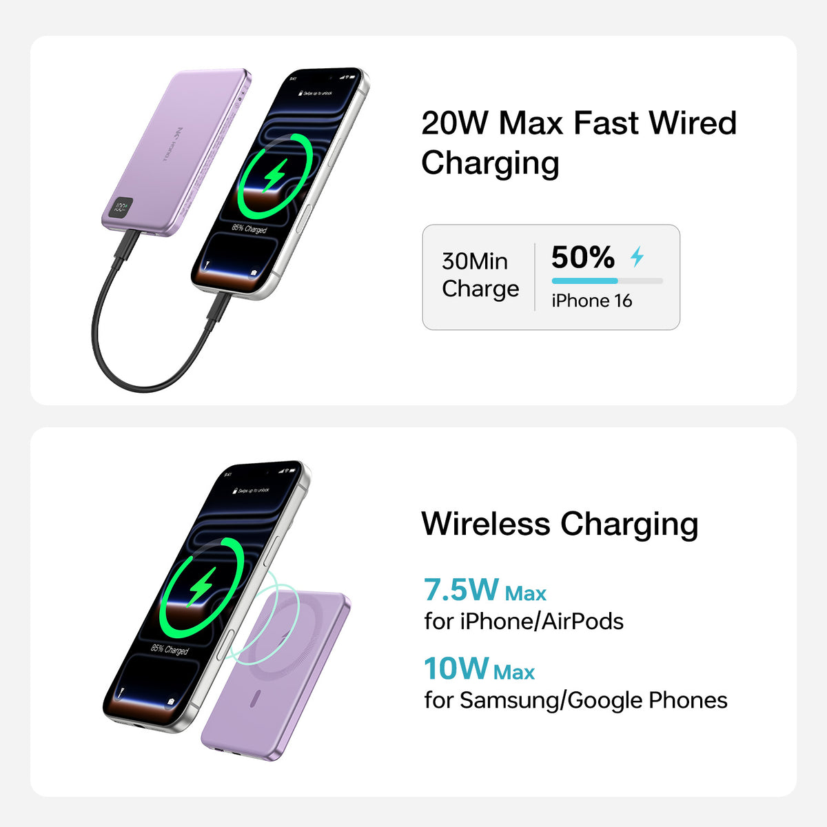 Tough On 5000mAh Ultra Slim Magnetic Power Bank