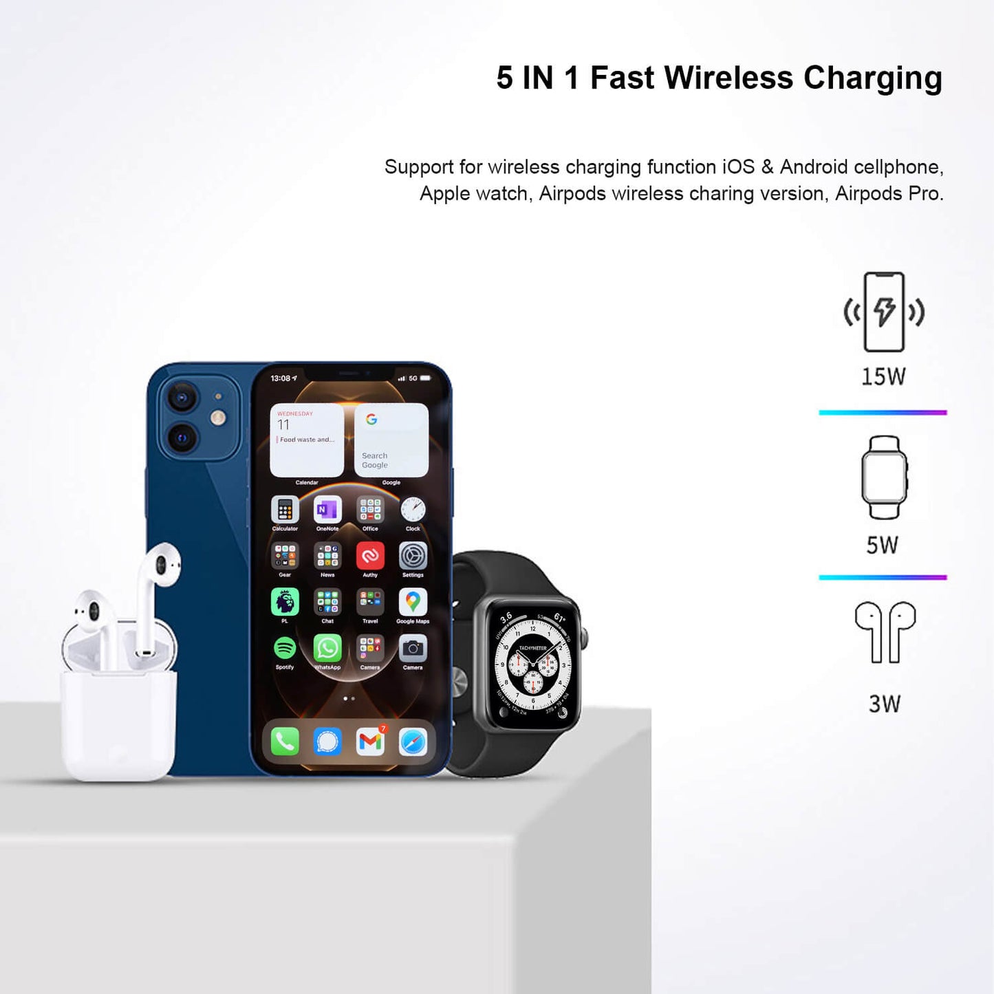 Tough On 5 in 1 Magnetic Wireless Charger (for Apple Devices) and 30W USB-C Charger Bundle