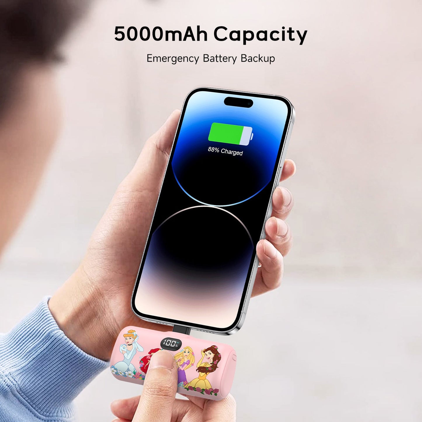 Disney Compact 5000mAh Power Bank with Lightning Connector