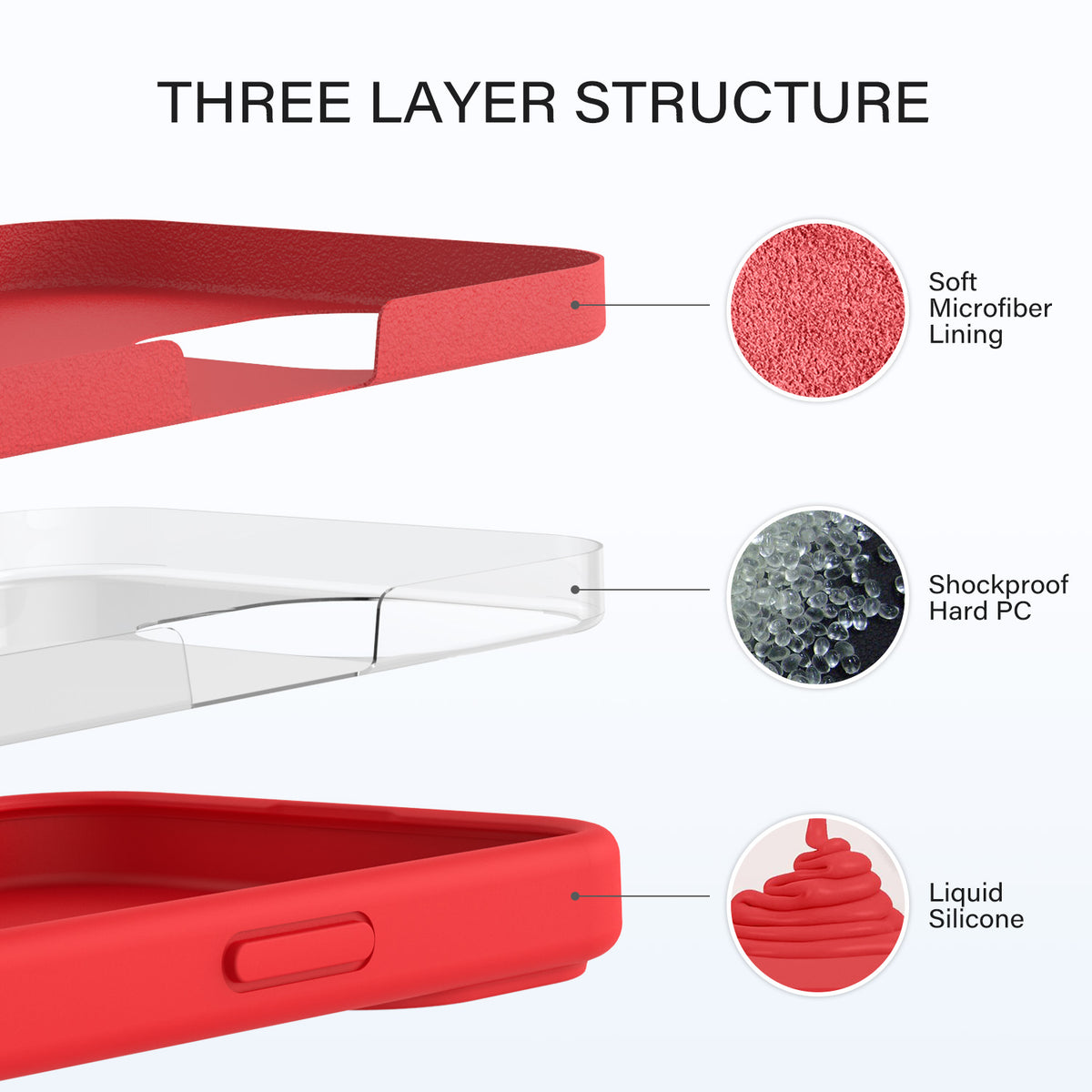 Tough On iPhone 16e / iPhone 15 Strong Liquid Silicone Case with Magsafe