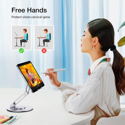 Tablet Stands 360 Rotating Foldable Desktop iPad Holder Stand