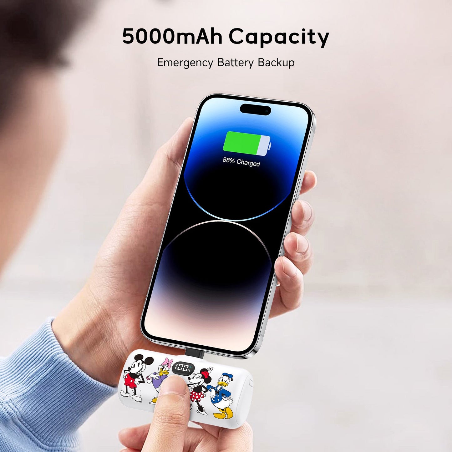 Disney Compact 5000mAh Power Bank with Lightning Connector