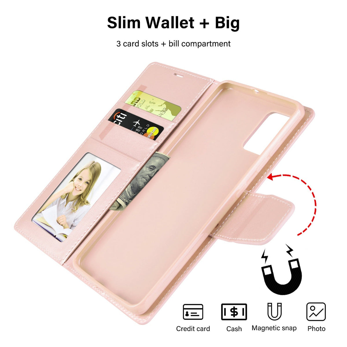 Tough On Samsung Galaxy A15 5G Case Wallet Leather Cover