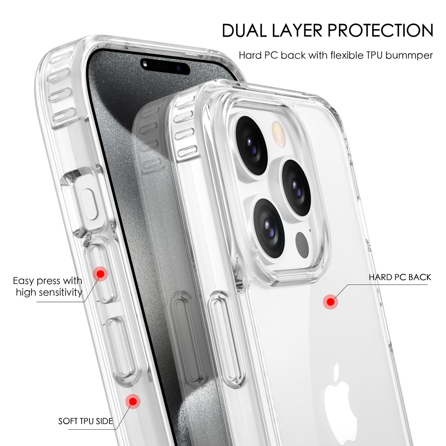 Tough On iPhone 15 Pro Case Clear Air