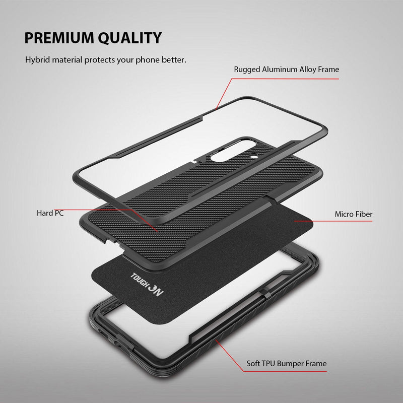 Tough On Samsung Galaxy S24 Case Iron Shield Carbon Fiber