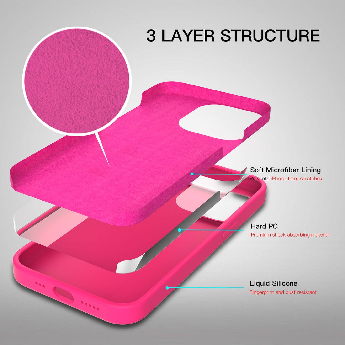 Tough On iPhone 13 Pro Max Case Strong Liquid Silicone Case