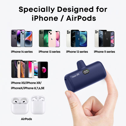 Tough On Mini Portable Charger 5000mAh Power Bank PD Fast Charging for iPhone