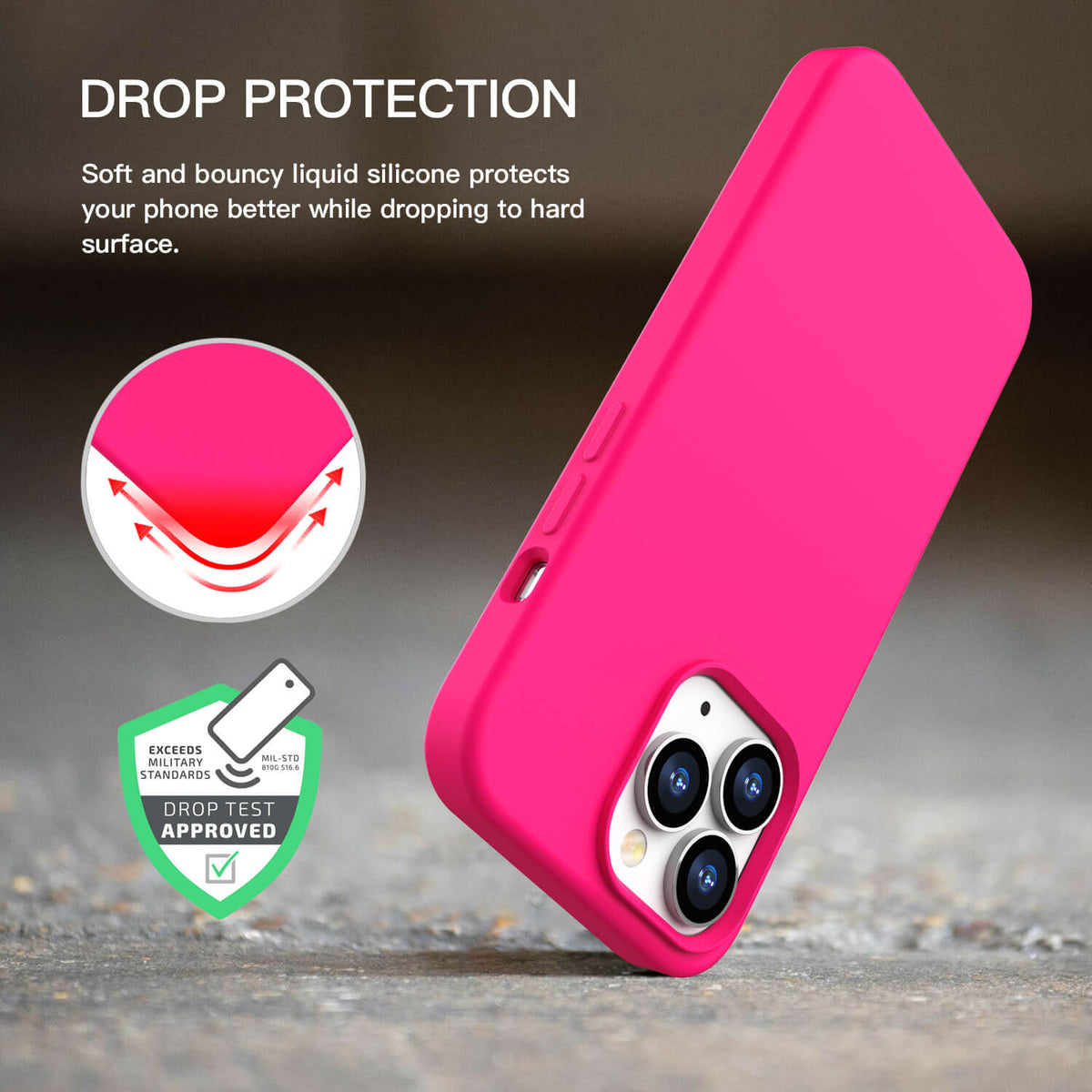 Tough On iPhone 12 Pro Max Case Strong Liquid Silicone Case Black