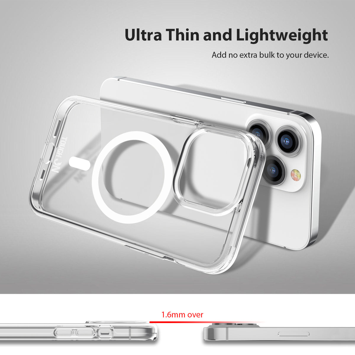 Tough On iPhone 15 Pro Clear Case with MagSafe