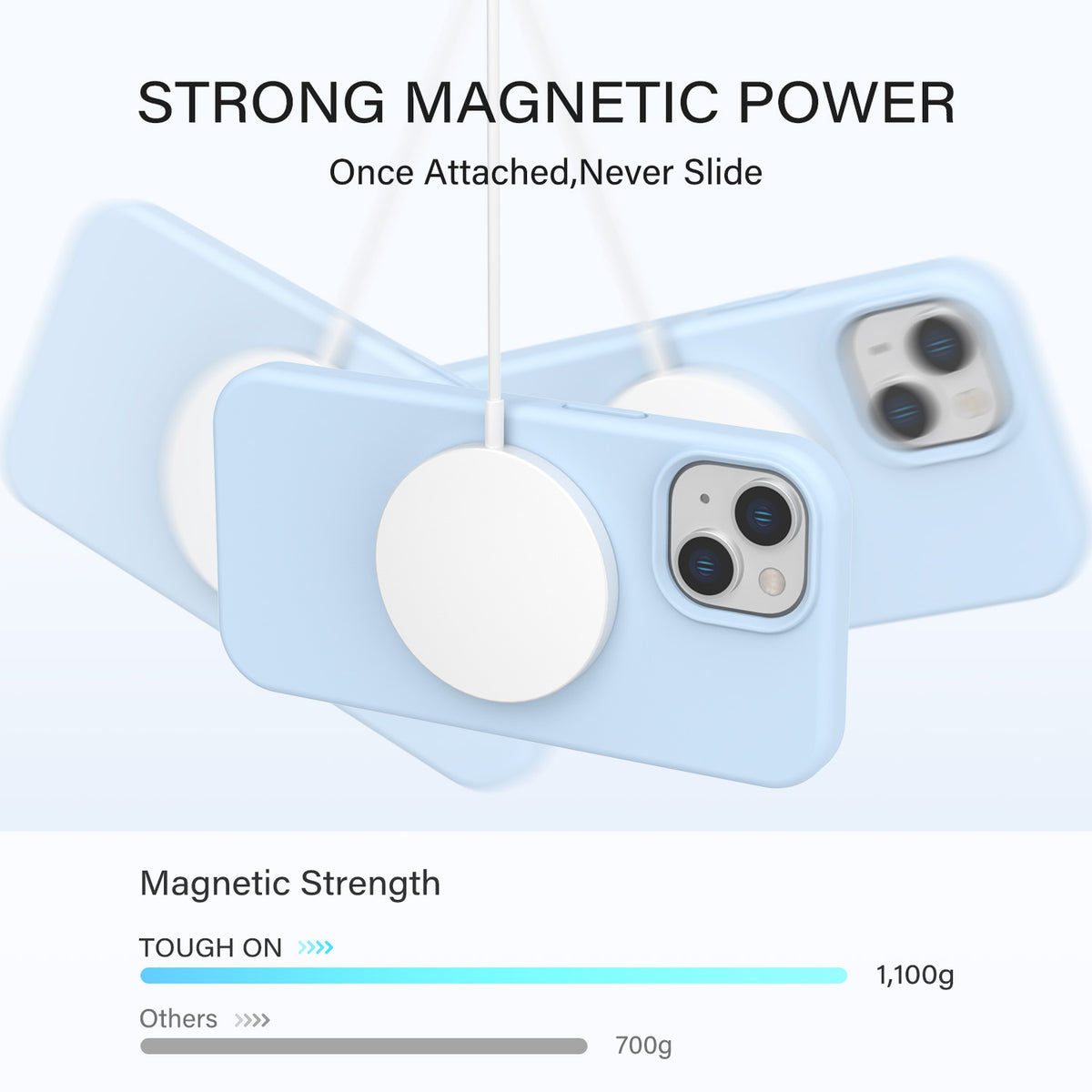 Tough On iPhone 16e / iPhone 15 Strong Liquid Silicone Case with Magsafe