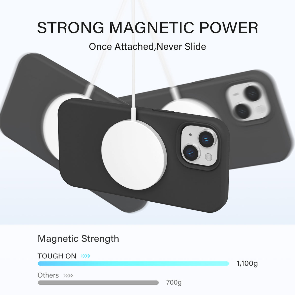 Tough On iPhone 16e / iPhone 15 Strong Liquid Silicone Case with Magsafe
