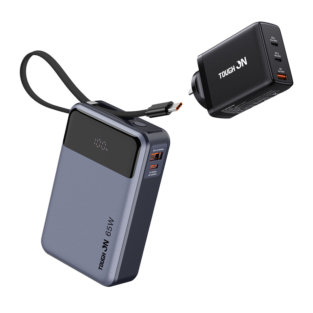 Tough On 20000mAh Power Bank (65W) + USB-C Charger Bundle