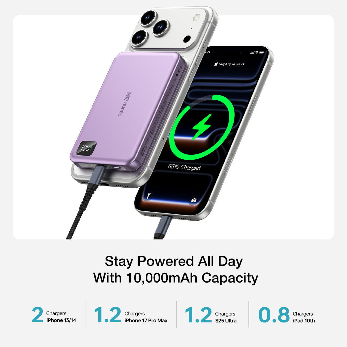 Tough On 10000mAh Magnetic Power Bank
