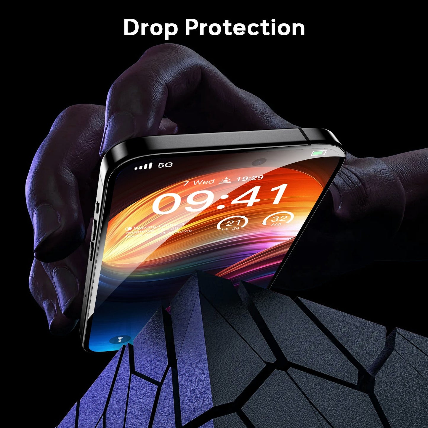 Tough On iPhone 16 Pro Max Nano Glass Screen Protector with Installation Kit