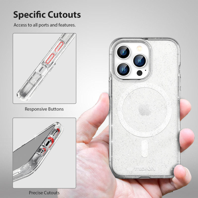 Tough On iPhone 15 Pro Clear Case with MagSafe