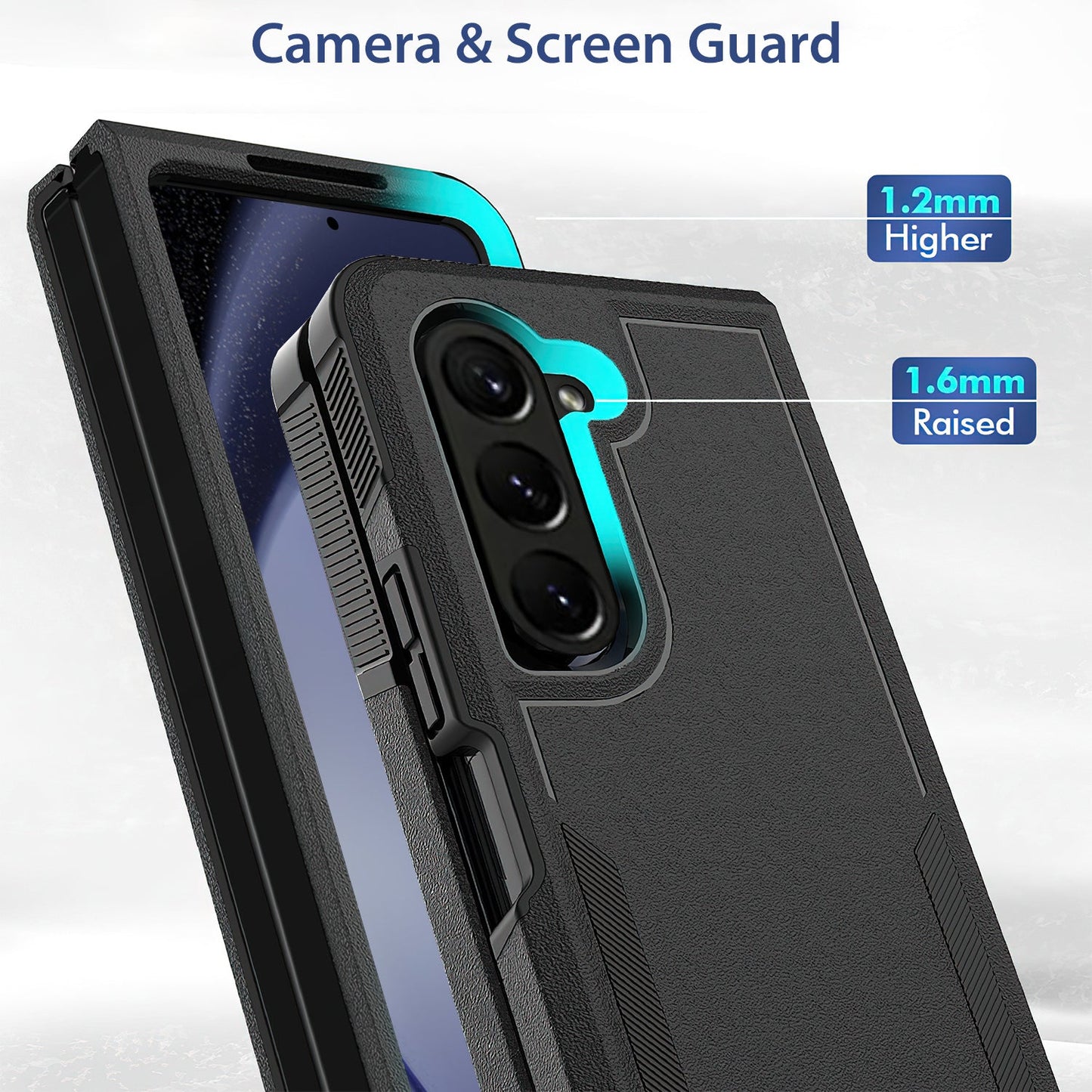 Tough On Samsung Galaxy Z Fold6 Case Tough Armor Black